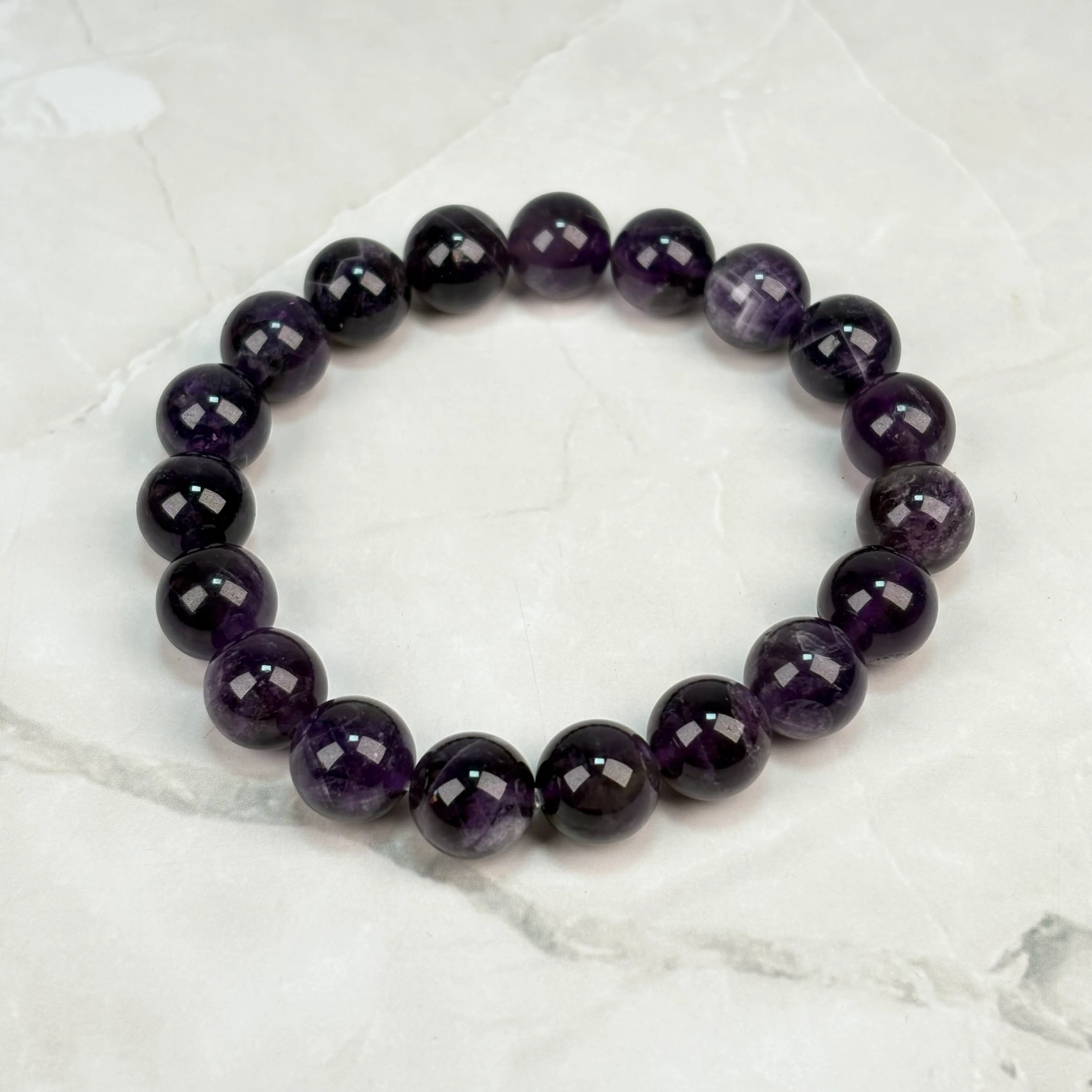 Bracelet Améthyste Dark (10mm) - Image 3
