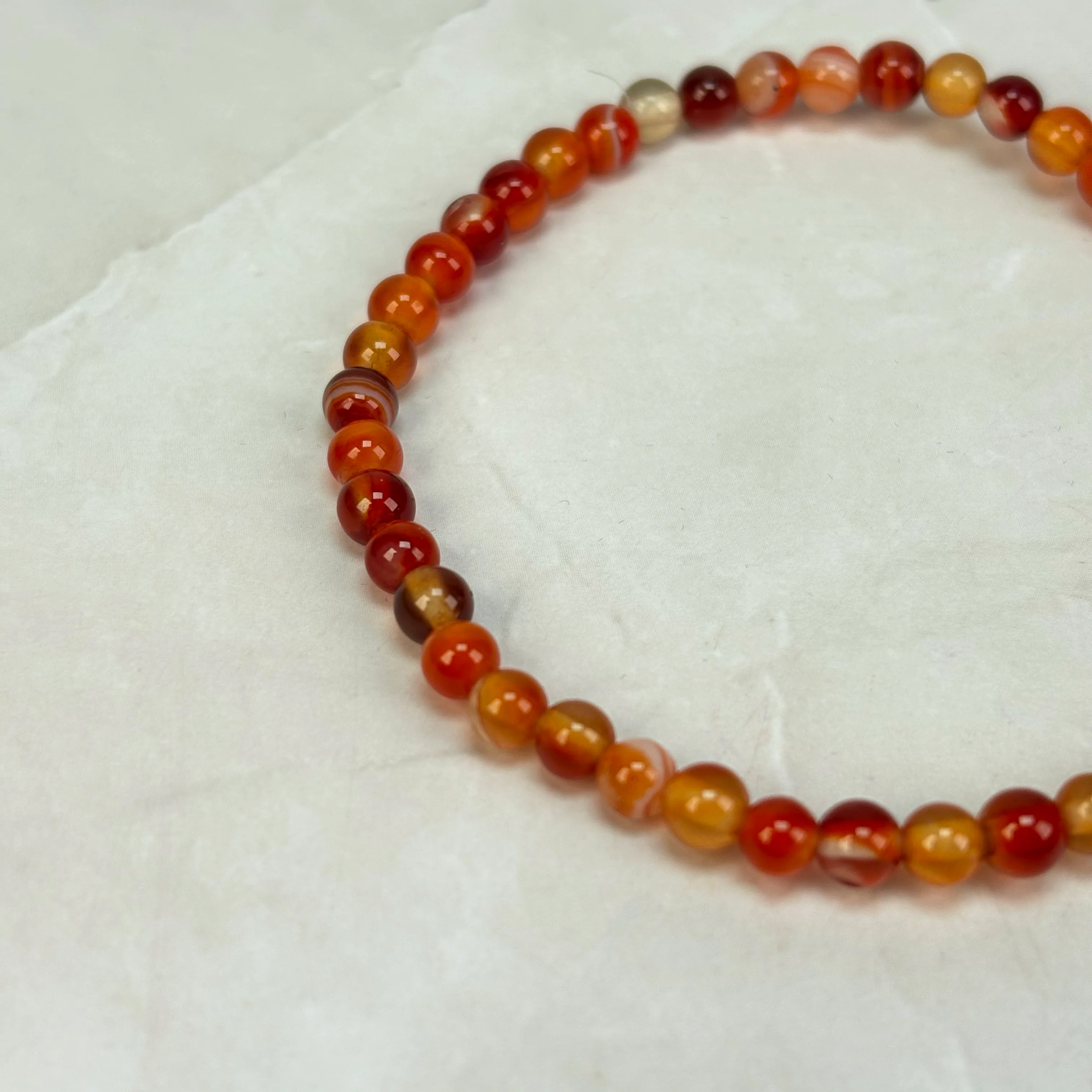 Bracelet Cornaline (4mm) - Image 2