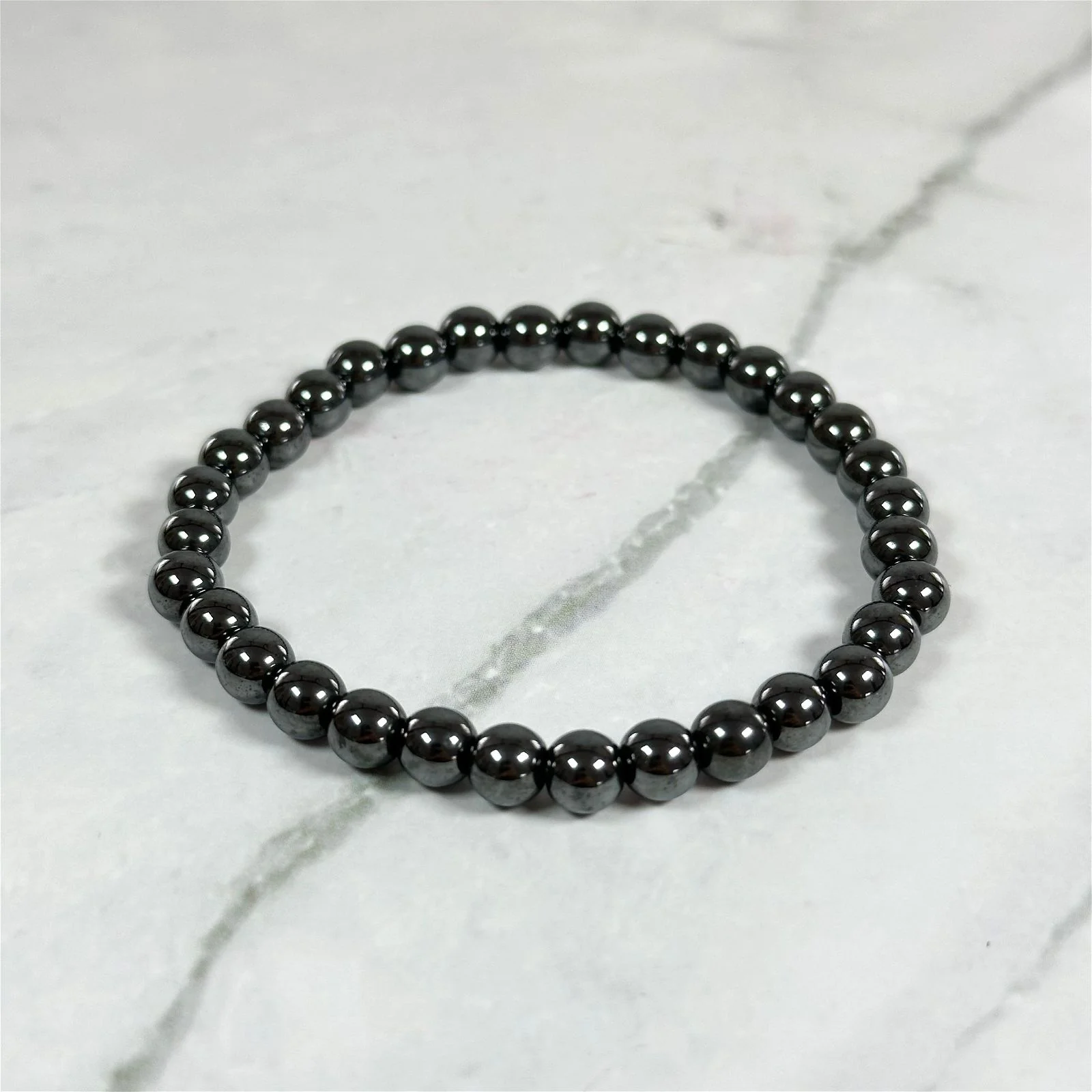 Bracelet Hématite (6mm) - Image 4