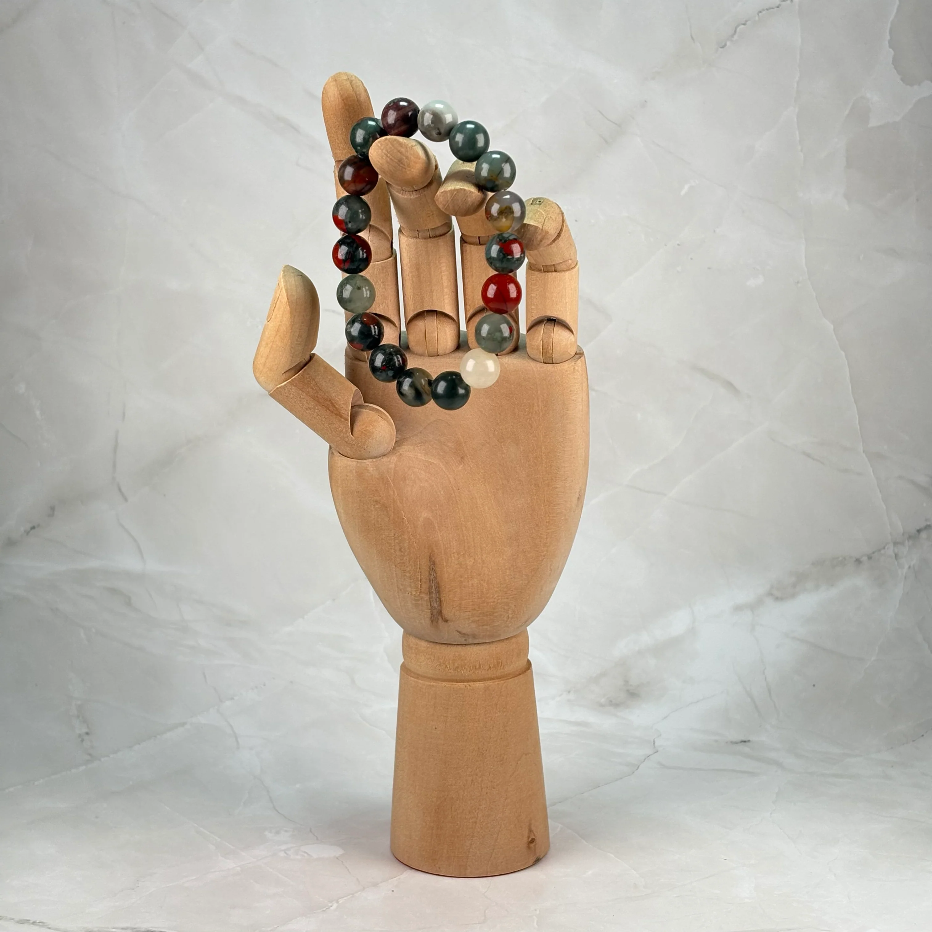 Bracelet Jaspe Héliotrope (10mm) - Image 4