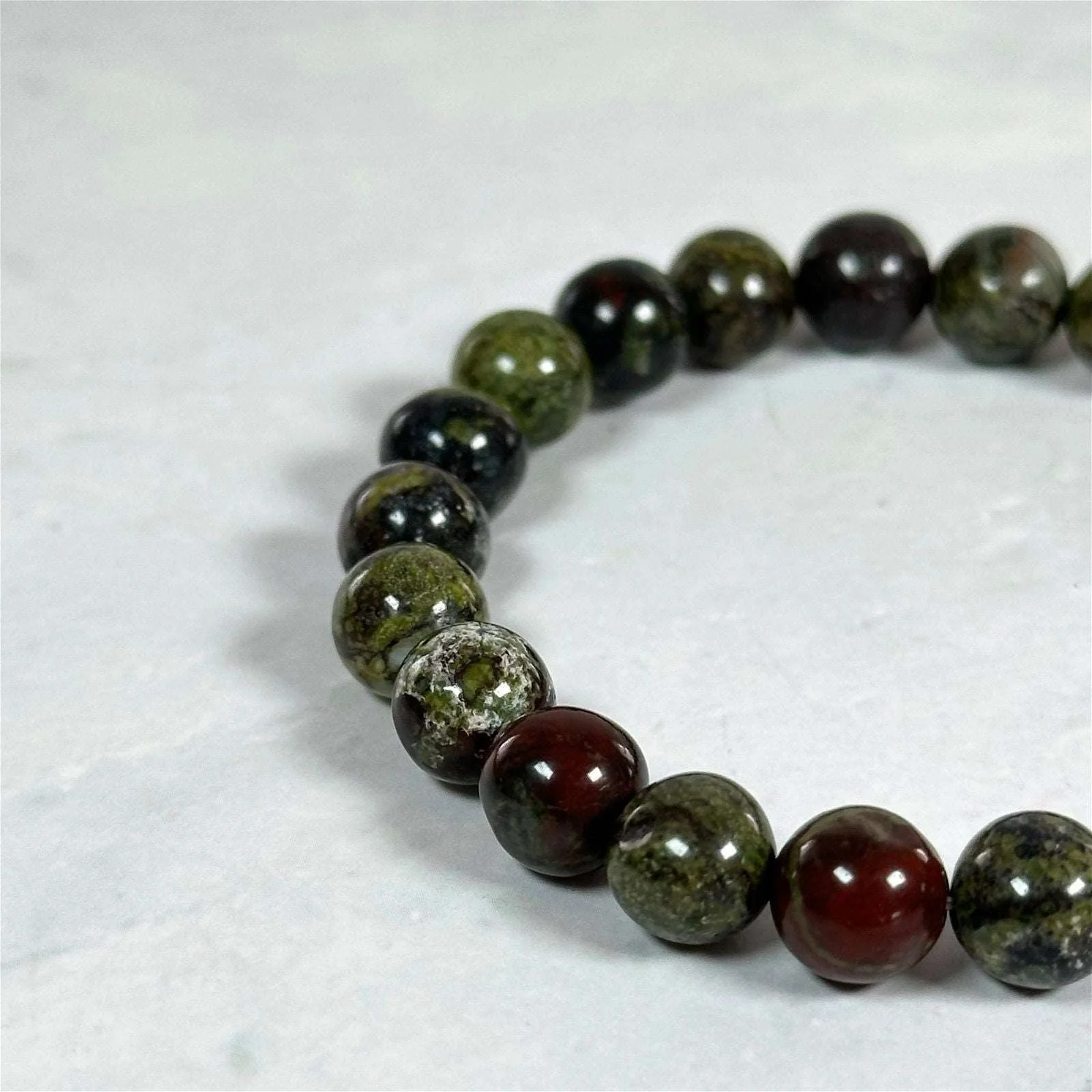 Bracelet Jaspe Sang de Dragon (8mm) - Image 2
