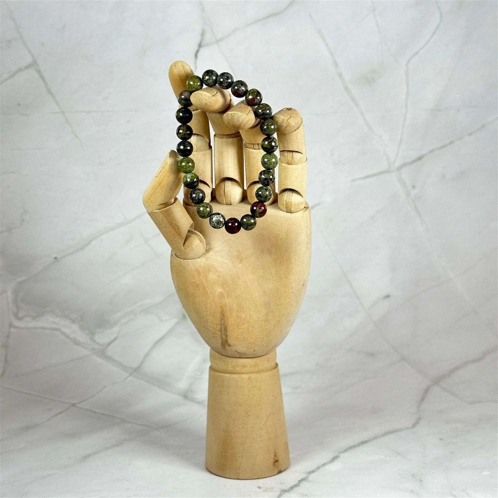 Bracelet Jaspe Sang de Dragon (8mm) - Image 3