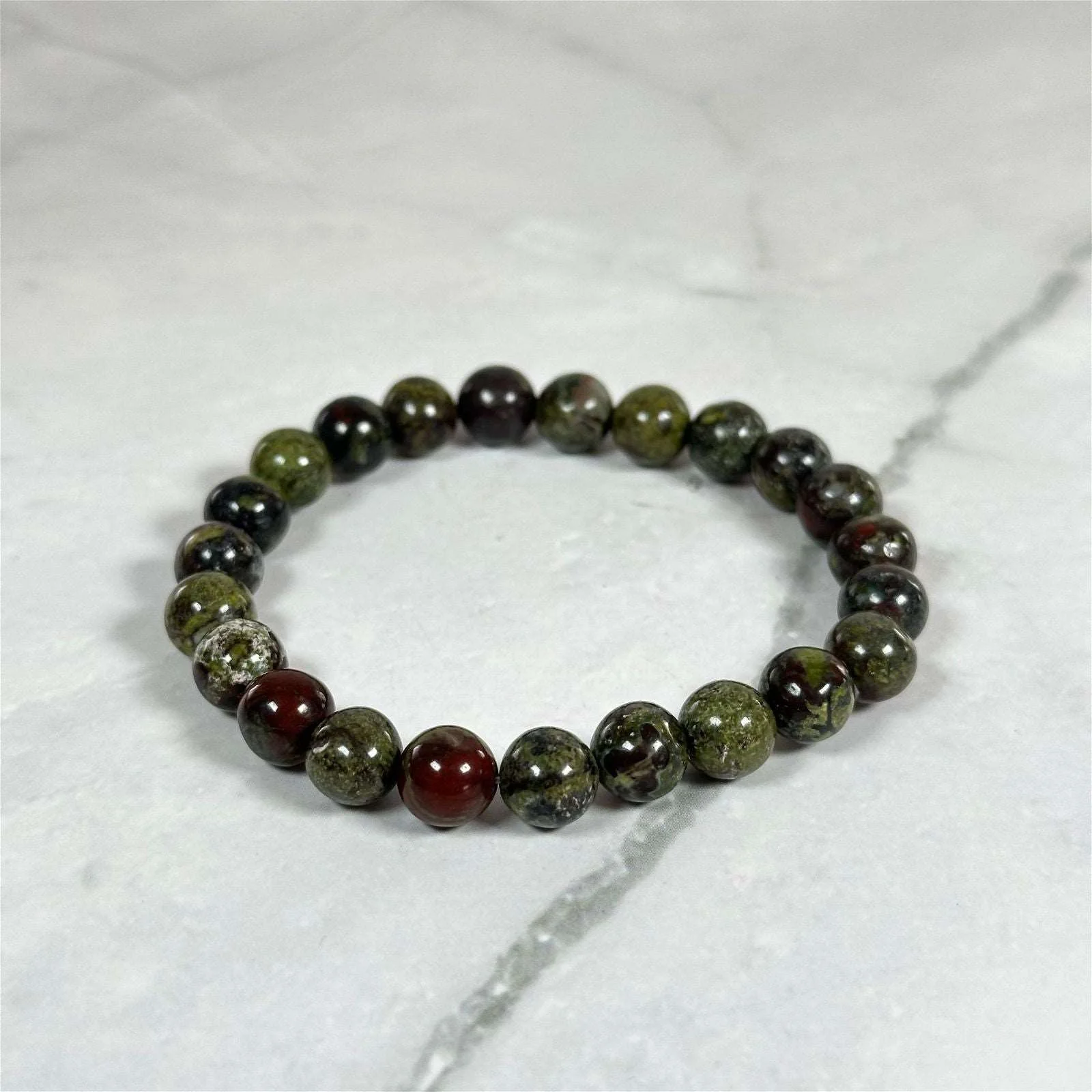 Bracelet Jaspe Sang de Dragon (8mm) - Image 4