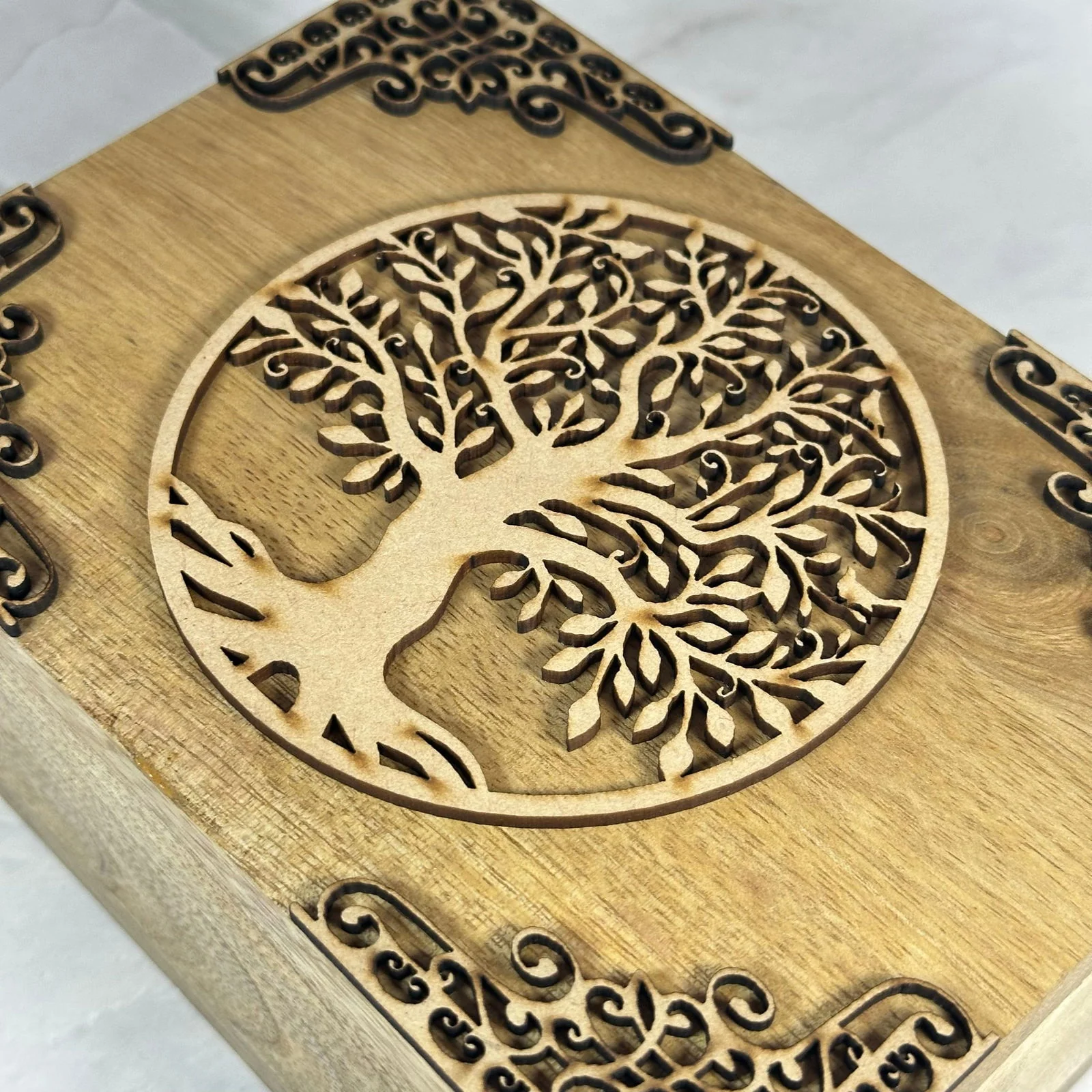 Coffret Arbre de Vie en bois de manguier - Image 3