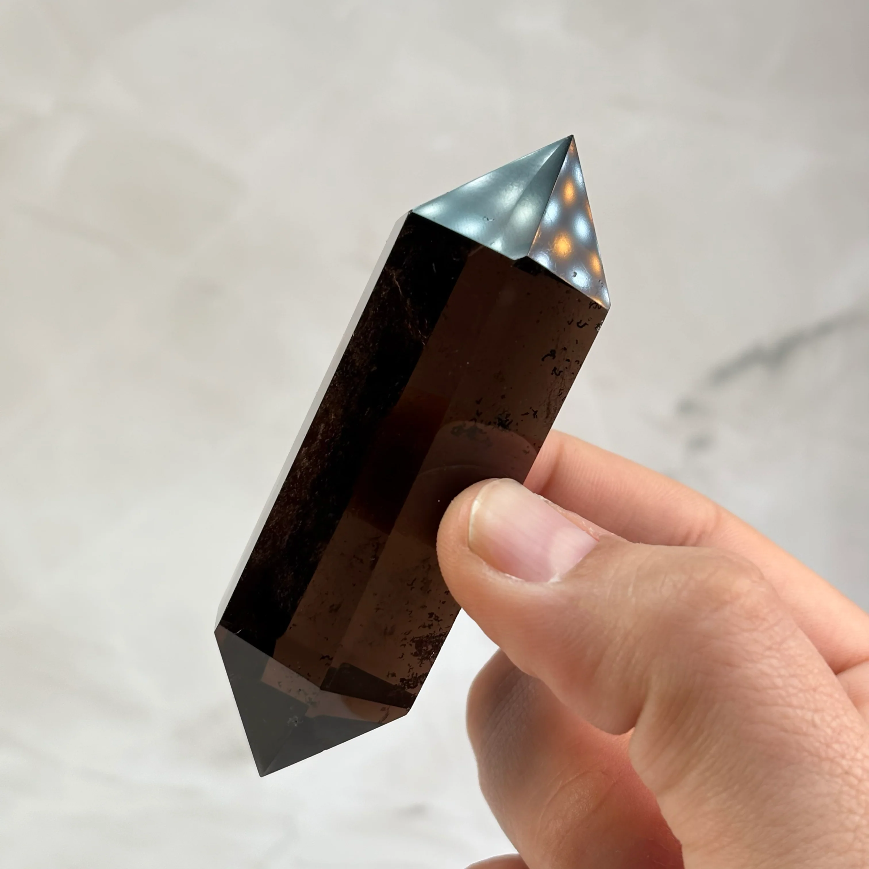 Double pointe Quartz Fumé - P10 (extra) - Image 5