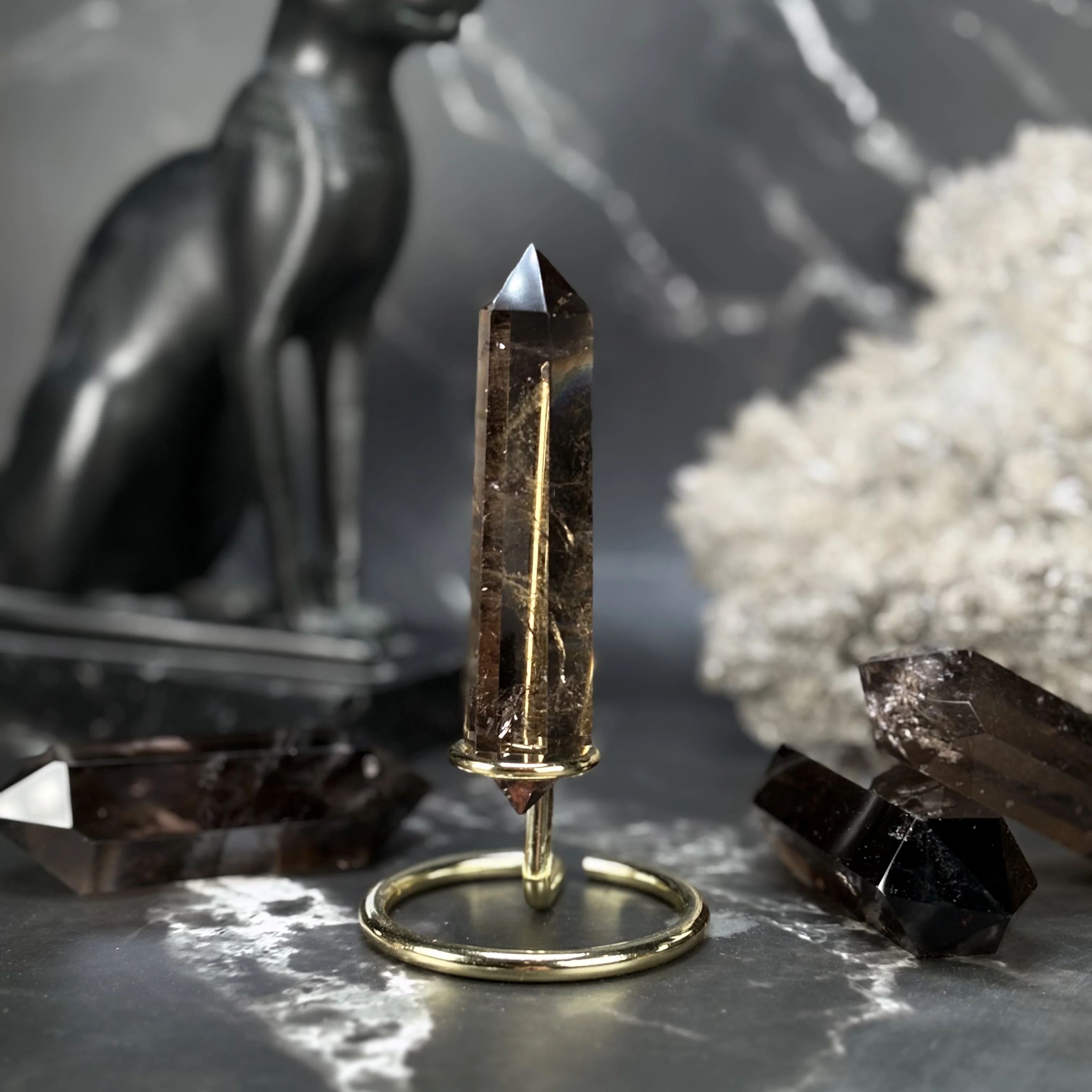 Double pointe Quartz Fumé - P3 (extra)
