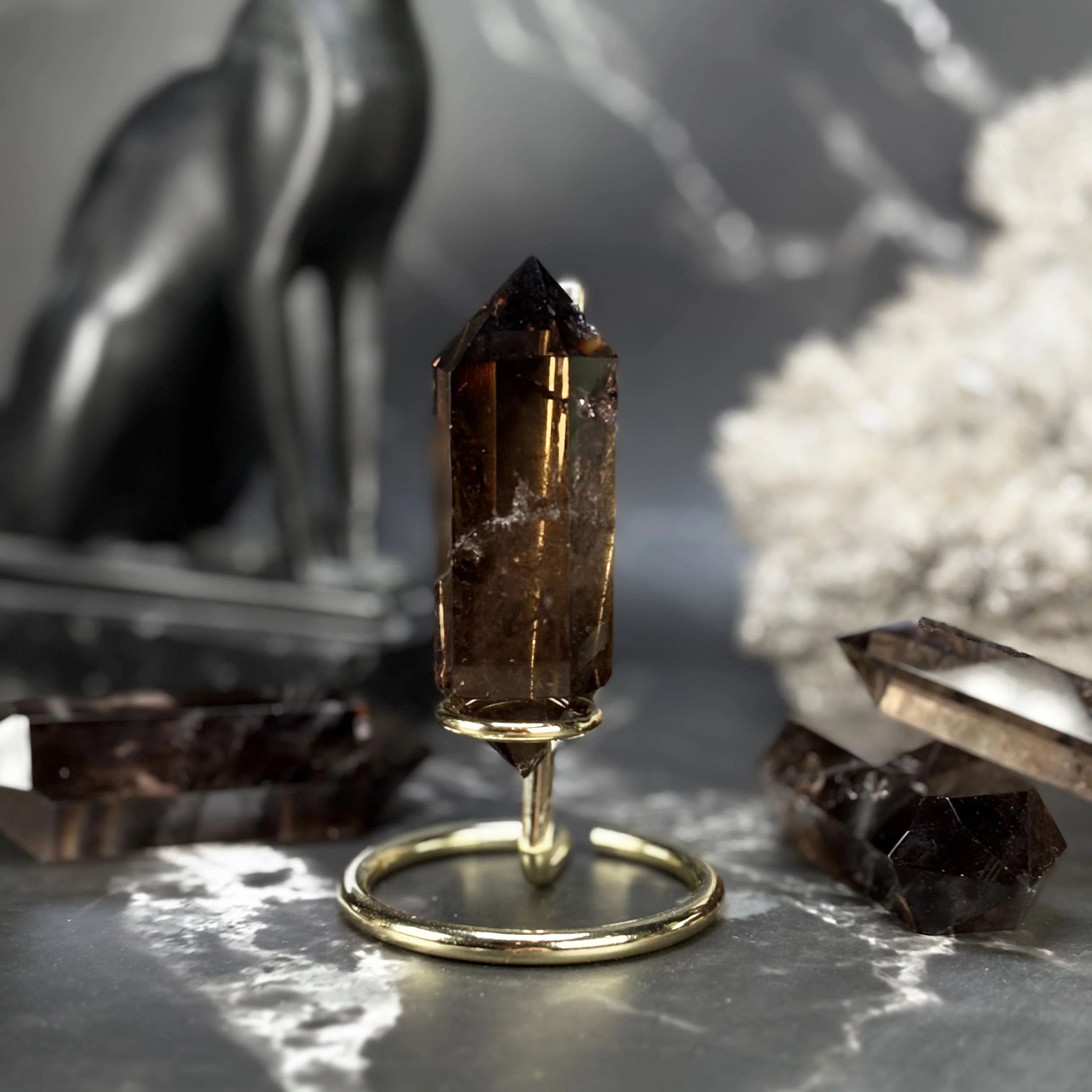 Double pointe Quartz Fumé - P7 (extra)