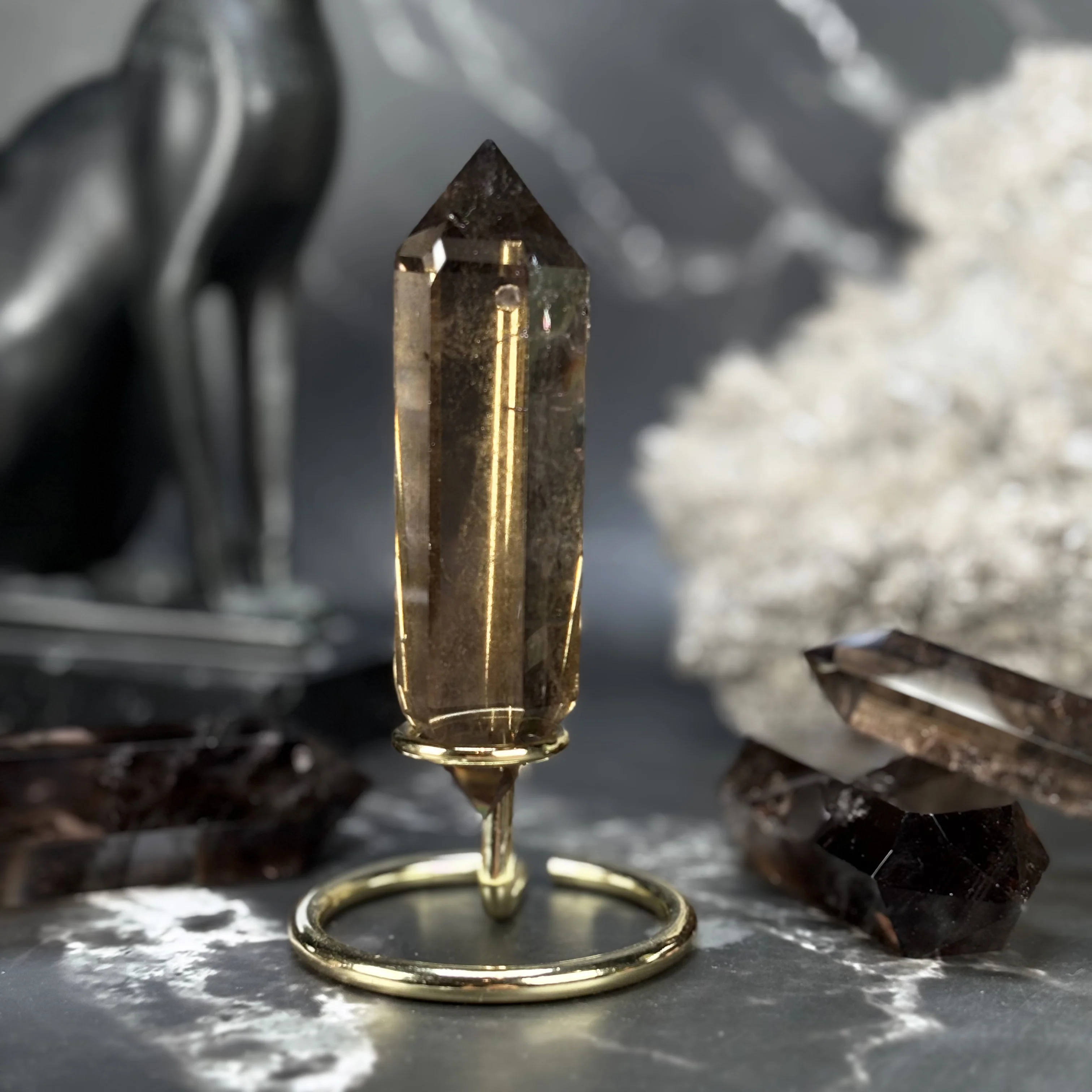 Double pointe Quartz Fumé - P9 (extra)