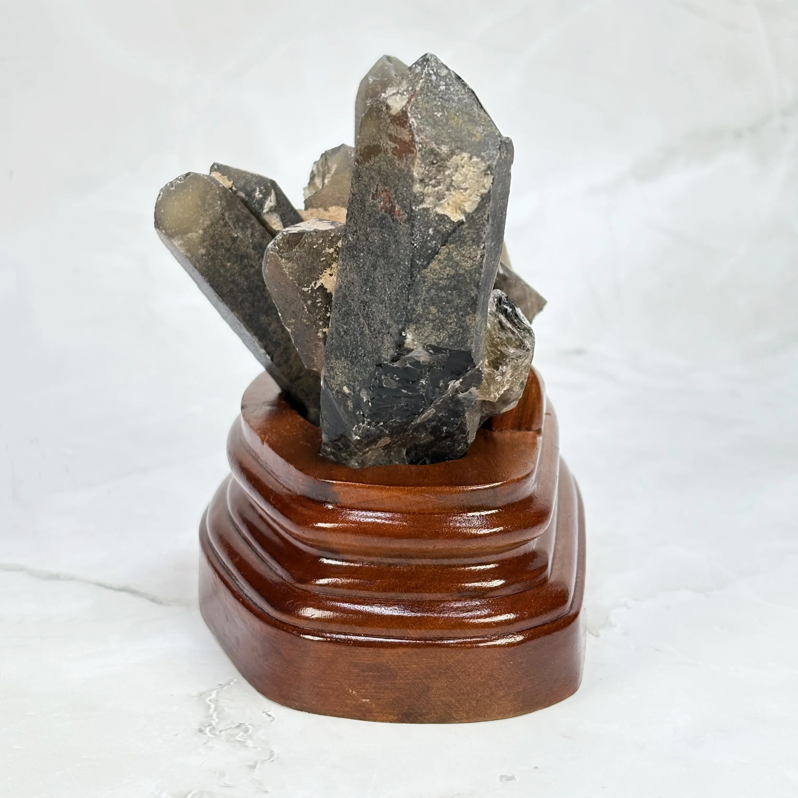 Gerbe de Quartz Fumé sur socle (extra) - Image 8